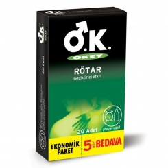 Okey Rötar Prezervatif - Geciktirici Etkili 20'li